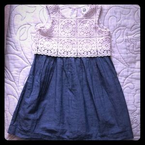 Baby Gap Crochet/Chambray Dress